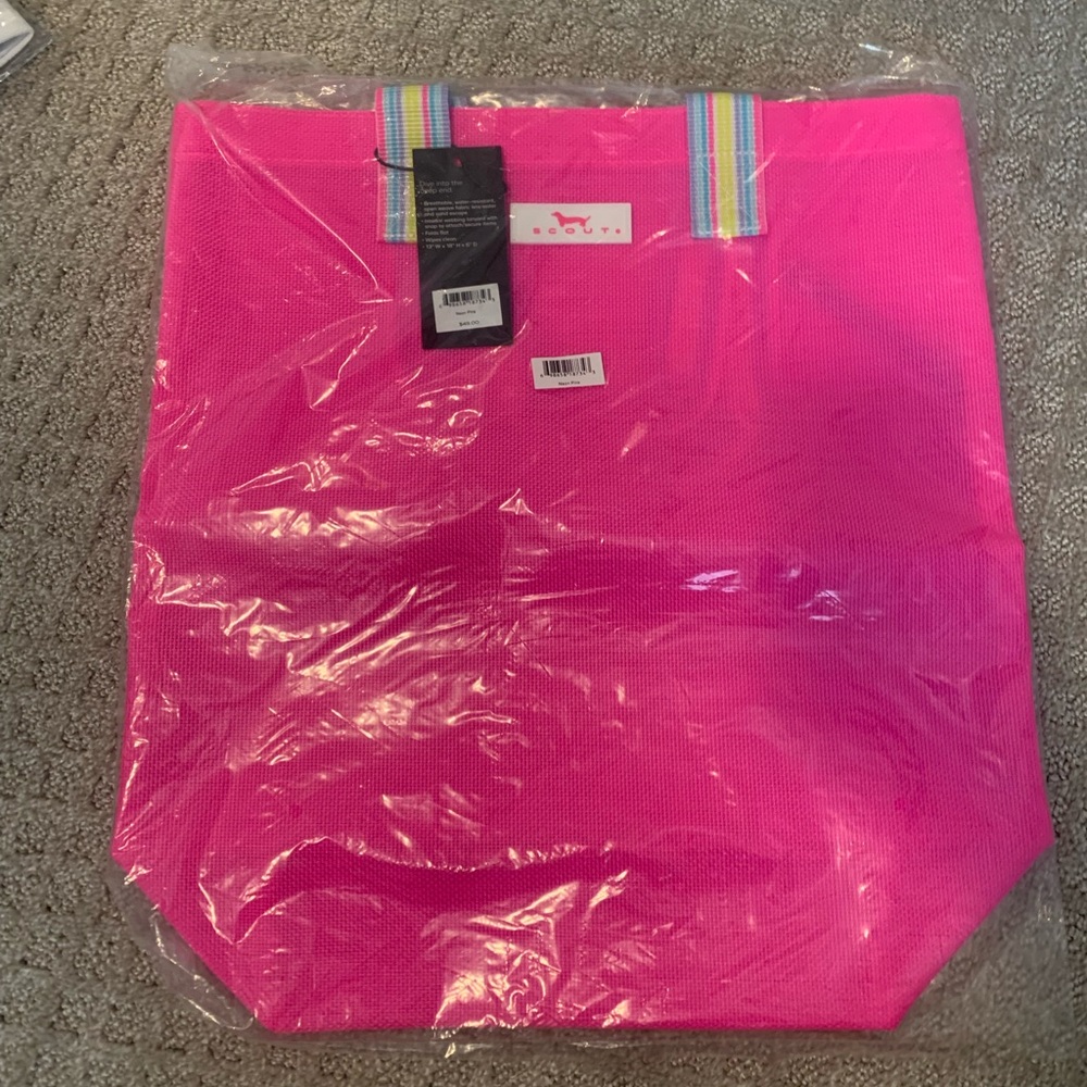 Scout neon pink bag.